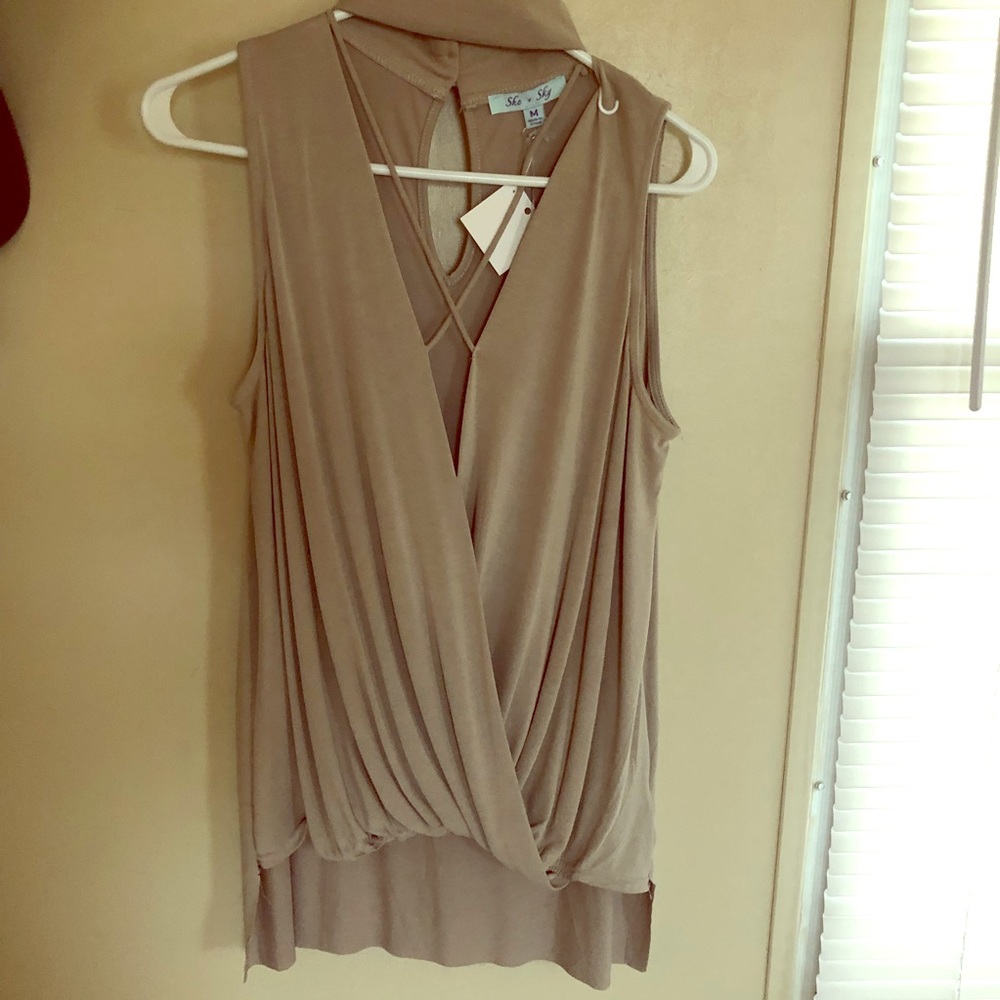 Taupe top